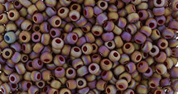 Toho 11/0 Round Japanese Seed Bead, #2639F, Semi-Glazed Rainbow Marsala