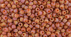 Toho 11/0 Round Japanese Seed Bead, #2641F, Semi Glazed Rainbow Orange