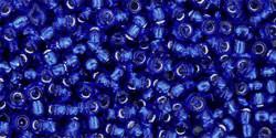 Toho 11/0 Round Japanese Seed Bead, TR11-28, Silver Lined Cobalt - Barrel of Beads