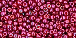 Toho 11/0 Round Japanese Seed Bead, TR11-332, Gold Luster Raspberry - Barrel of Beads