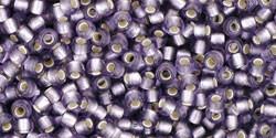 Toho 11/0 Round Japanese Seed Bead, TR11-39F, Silver Lined Frost Light Tanzanite - Barrel of Beads
