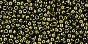 Toho 11/0 Round Japanese Seed Bead, #422, Gold Lust.Dk Chocolate Bronze