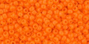 Toho 11/0 Round Japanese Seed Bead, TR11-42D, Opaque Light Orange - Barrel of Beads