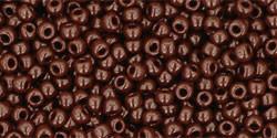 Toho 11/0 Round Japanese Seed Bead, TR11-46, Opaque Oxblood - Barrel of Beads