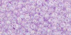 Toho 11/0 Round Japanese Seed Bead, TR11-477D, Transparent AB Foxglove - Barrel of Beads