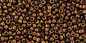 Toho 11/0 Round Japanese Seed Bead, #501, High Metallic Bronze