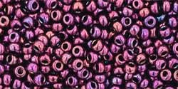 Toho 11/0 Round Japanese Seed Bead, TR11-503, High Metallic Dark Amethyst - Barrel of Beads