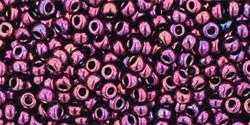 Toho 11/0 Round Japanese Seed Bead, TR11-503, High Metallic Dark Amethyst - Barrel of Beads