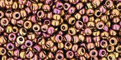 Toho 11/0 Round Japanese Seed Bead, TR11-514, High Metallic Gypsy Gold - Barrel of Beads