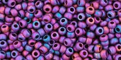 Toho 11/0 Round Japanese Seed Bead, TR11-515F, High Metallic Frost Mardi Gras - Barrel of Beads