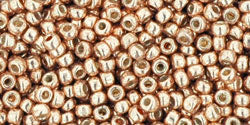 Toho 11/0 Round Japanese Seed Bead, #551PF, PermaFinish Galvanized Rose Gold