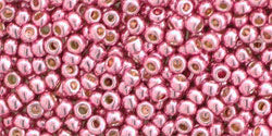 Toho 11/0 Round Japanese Seed Bead, #553PF, PermaFinish Galvanized Pink Lilac