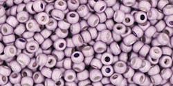 Toho 11/0 Round Japanese Seed Bead, TR11-554F, Matte Galvanized Lavender - Barrel of Beads