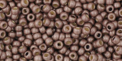 Toho 11/0 Round Japanese Seed Bead, #556FPF, PermaFinish Matte Galvanized Mauve