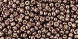 Toho 11/0 Round Japanese Seed Bead, #556PF, Galvanized Mauve PermaFinish