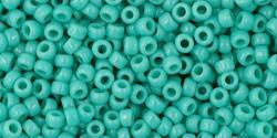 Toho 11/0 Round Japanese Seed Bead, TR11-55, Opaque Turquoise - Barrel of Beads