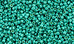 Toho 11/0 Round Japanese Seed Bead, #569PF, Galvanized Teal PermaFinish