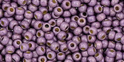 Toho 11/0 Round Japanese Seed Bead, #579FPF, Matte Lilac Galvanized PermaFinish