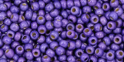 Toho 11/0 Round Japanese Seed Bead, #581FPF, Matte Pretty Purple Galvanized PermaFinish, 13 grams