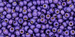 Toho 11/0 Round Japanese Seed Bead, #581FPF, Matte Pretty Purple Galvanized PermaFinish