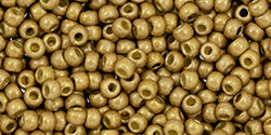 Toho 11/0 Round Japanese Seed Bead, #592FPF, Matte Champagne PermaFinish