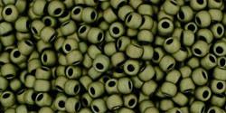 Toho 11/0 Round Japanese Seed Bead, TR11-617, Matte Color Dark Olive - Barrel of Beads