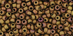 Toho 11/0 Round Japanese Seed Bead, #618, Opaque Pastel Frost Mudbrick