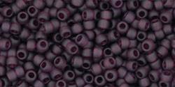Toho 11/0 Round Japanese Seed Bead, TR11-6CF, Transparent Frost Amethyst - Barrel of Beads