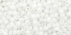 Toho 11/0 Round Japanese Seed Bead, TR11-761, Matte Opaque White - Barrel of Beads