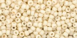 Toho 11/0 Round Japanese Seed Bead, TR11-762, Opaque Pastel Frost Egg Shell - Barrel of Beads