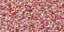 Toho 11/0 Round Japanese Seed Bead, TR11-784, Inside Color AB Crystal/Sandstone Lined - Barrel of Beads