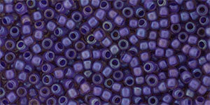 Toho 11/0 Round Japanese Seed Bead, #928F, Purple Lined Amethyst Matte