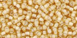 Toho 11/0 Round Japanese Seed Bead, TR11-948, Inside Color Amber/Cream Lined - Barrel of Beads