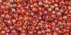 Toho 11/0 Round Japanese Seed Bead, TR11-951, Inside Color Jonquil/Brick Red Lined - Barrel of Beads