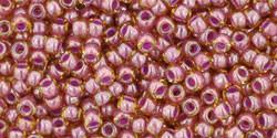 Toho 11/0 Round Japanese Seed Bead, TR11-960, Inside Color Amber/Mauve Lined - Barrel of Beads