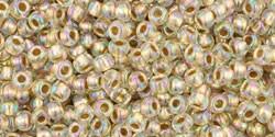 Toho 11/0 Round Japanese Seed Bead, TR11-994, Gilt Lined AB Crystal - Barrel of Beads