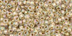 Toho 11/0 Round Japanese Seed Bead, TR11-994, Gilt Lined AB Crystal - Barrel of Beads