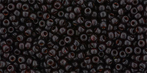 Toho 11/0 Round Japanese Seed Bead, #Y316F, Transparent Frost Siam Ruby Picasso