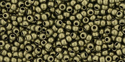 Toho 11/0 Round Japanese Seed Bead, #Y615, Metallic Suede Gold Hybrid