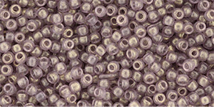 Toho 11/0 Round Japanese Seed Bead, #Y628, Sueded Gold Transparent Amethyst