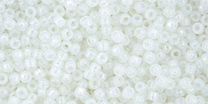 Toho 11/0 Round Japanese Seed Bead, #Y914, Luster Snowflake, 13 grams