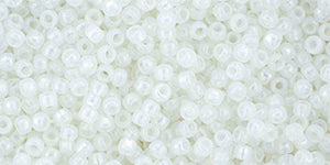 Toho 11/0 Round Japanese Seed Bead, #Y914, Luster Snowflake