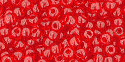 Toho 8/0 Round Japanese Seed Bead, TR8-5B, Transparent Siam Ruby