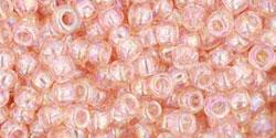 Toho 8/0 Round Japanese Seed Bead, TR8-169, Light Rose Transparent Rainbow