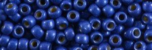 Toho 8/0 Round Japanese Seed Bead, TR8-586FPF, Matte Cobalt Blue Galv PermaFinish