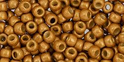 Toho 8/0 Round Japanese Seed Bead, TR8-591FPF, Matte Golden Mustard Galv PermaFinish