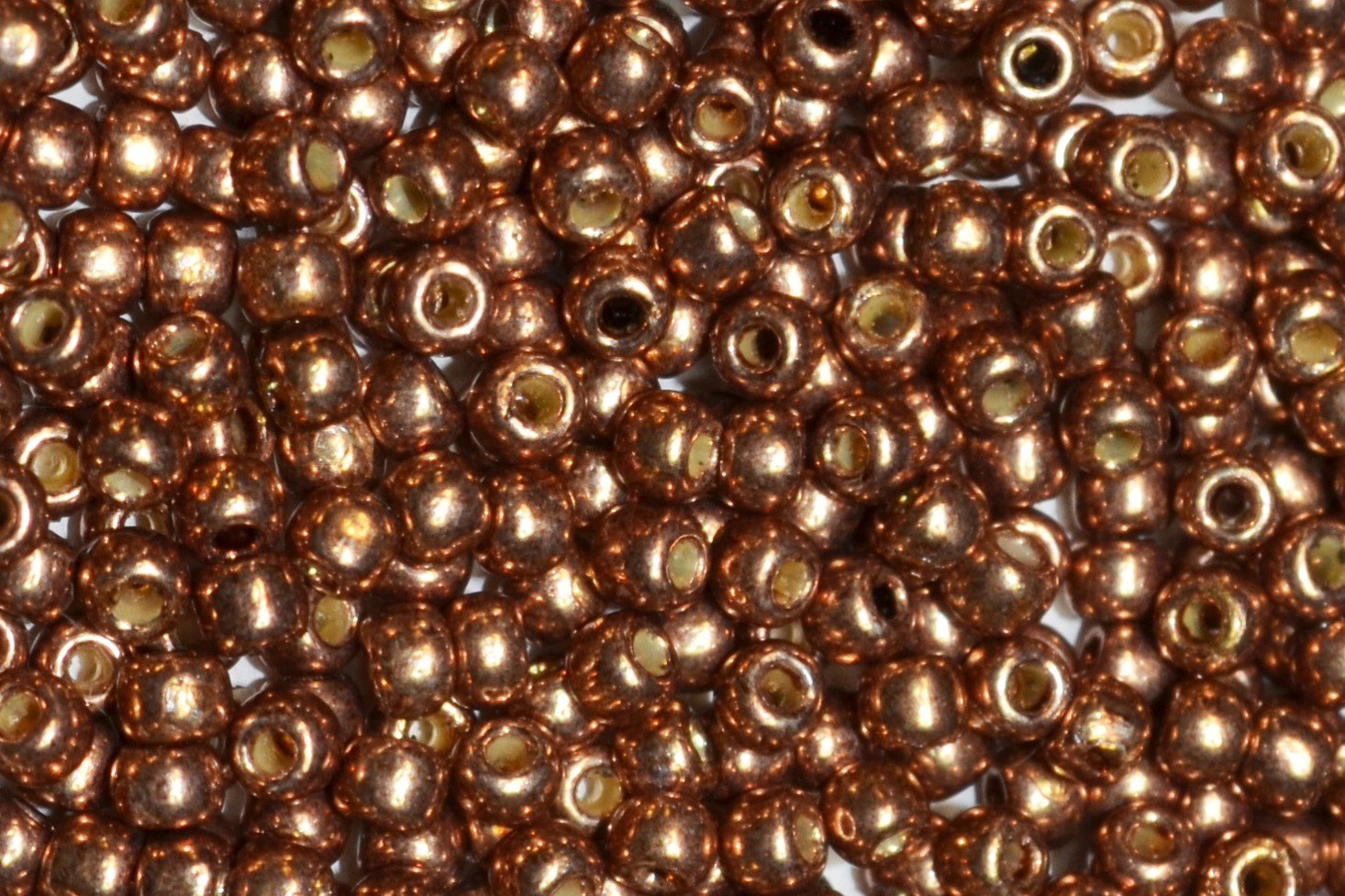 Toho 8/0 Round Japanese Seed Bead, TR8-593PF, Copper Rose Galv PermaFinish