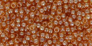 Toho Size 8 Round, Trans Luster Med Topaz, 17 grams