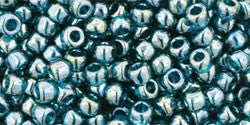 Toho 8/0 Round Japanese Seed Bead, TR8-108BD, Transparent Luster Teal - Barrel of Beads