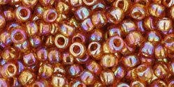 Toho 8/0 Round Japanese Seed Bead, TR8-162C, Transparent AB Topaz - Barrel of Beads